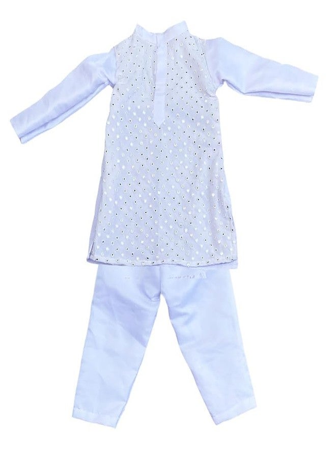 Aglare Gujarati Kedia Dhoti Dress For Boys,kedia,Kurta set for boys small and adult,STITCHED White - Image 1
