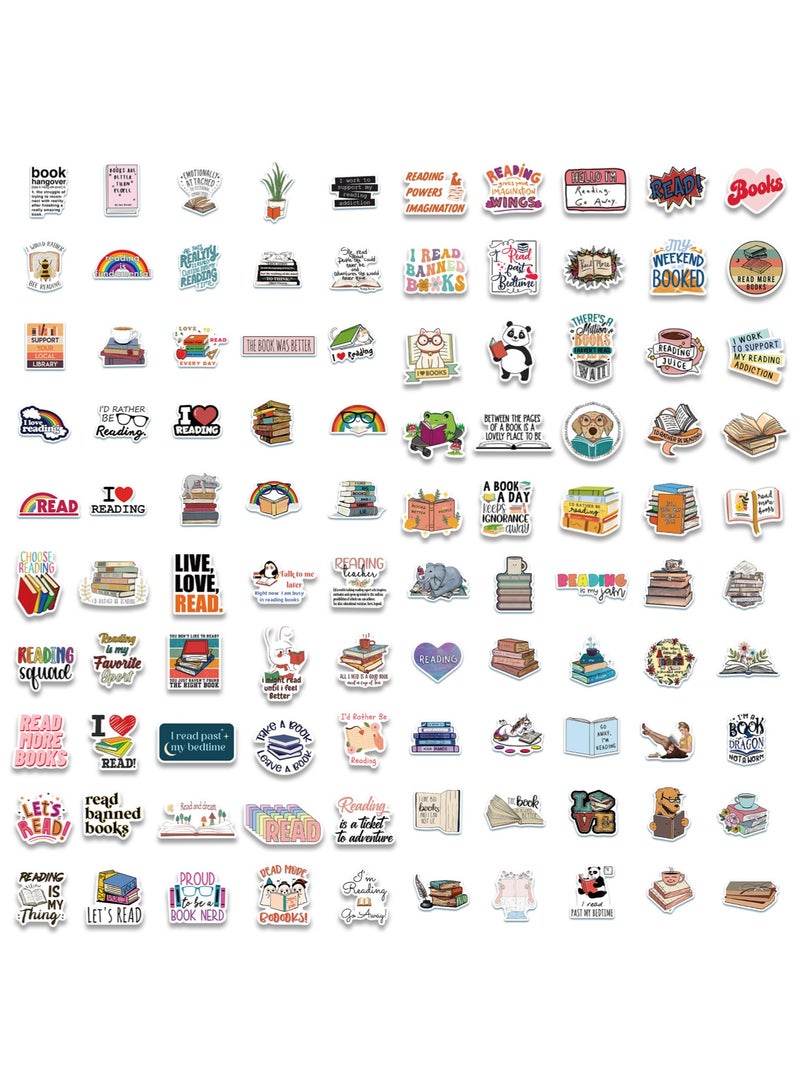 100 Pcs Love Read Stickers,Book Stickers for Water Bottles Vinyl Waterproof Stickers for Notebook Graffiti Decals for Kids Teens Girls Adults Gifts - Image 2