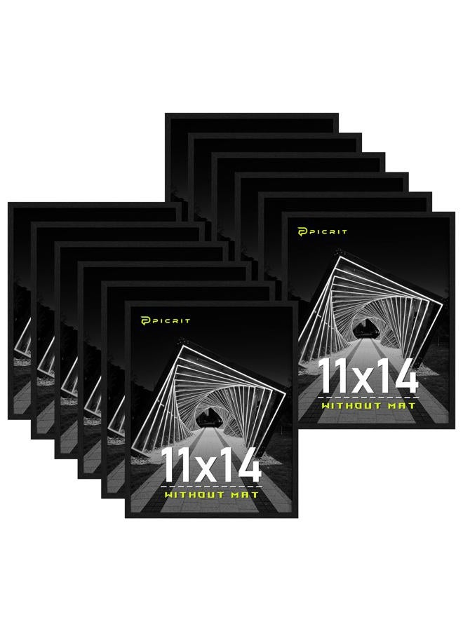 Picrit 11x14 Picture Frame Set of 12, Wall Gallery Photo Frames without Mat, Multi Photo Display for Home Decor, Black - Image 1