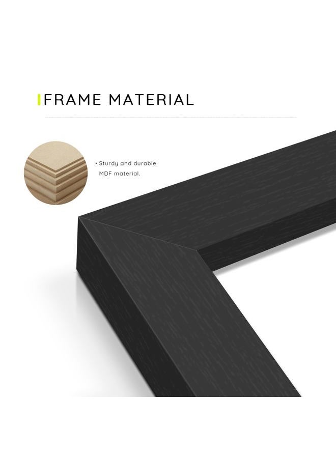 Picrit 11x14 Picture Frame Set of 12, Wall Gallery Photo Frames without Mat, Multi Photo Display for Home Decor, Black - Image 5