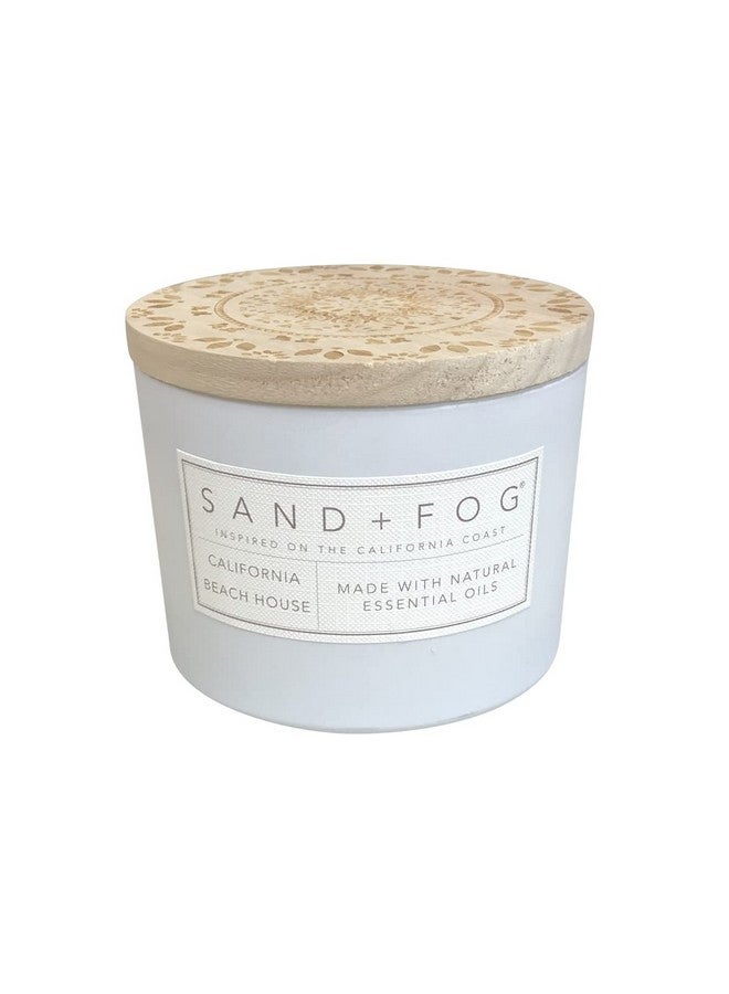Sand + Fog Scented Candle - California Beach House - Additional Scents and Sizes - 100% Cotton Lead-Free Wick - Luxury Air Freshening Jar Candles - Perfect Home Decor - 12oz - Image 1