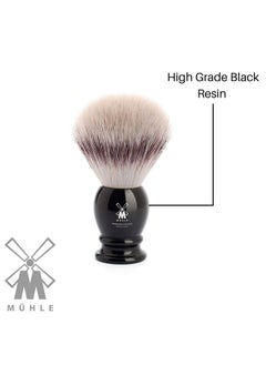 Muhle Classic Silvertip Badger Fiber Brush | High-Grade Black Resin Handle | Luxury Shave Accessory For Men  - Image 3