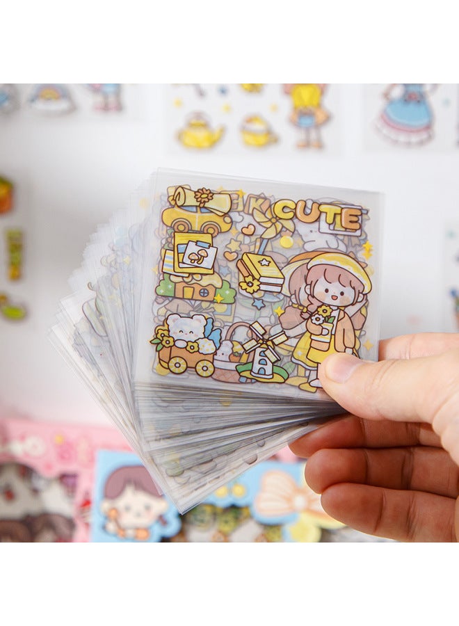 Twilight Pet Journal Stickers Girl Heart Cute Girl Children Stickers Suit Journal Tape Collage Material Stickers - Image 4