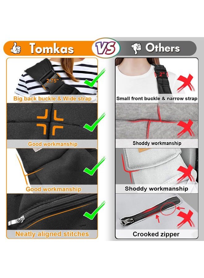 Tomkas Small Dog Cat Carrier Sling Hands Free Pet Puppy Outdoor Travel Bag Tote Reversible (Black) - Image 4