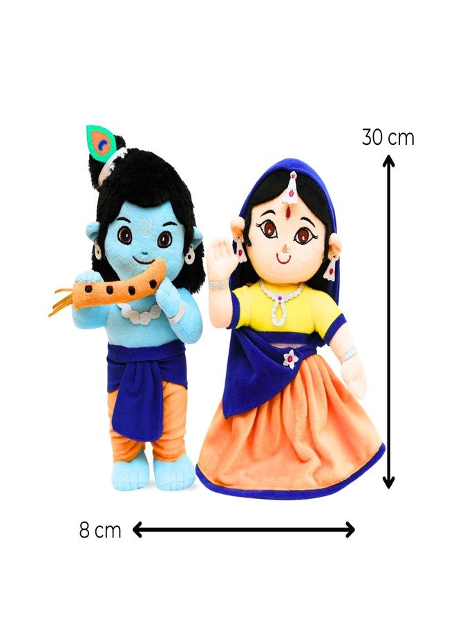 Panda's Box Lord Krishna & Radha Duo (Non-Musical) | Soft Plush Stuffed Toy | Non-Toxic, Safe | Divine Birthday & Festive Gift for Babies, Kids (Boys, Girls) | Free Colouring Book | 30CM - Image 5