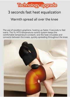 M MIAOYAN Electric heating knee pads, self-heating knee massager, warms old cold legs, knee joint hot compress pain physiotherapy artifact, sports injury repair massager (pair)  - Image 3