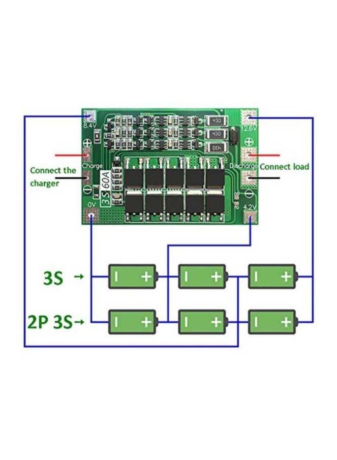 نظام إدارة البطارية BMS 3S 12V 60A للشحن المتوازن والحماية - Image 2