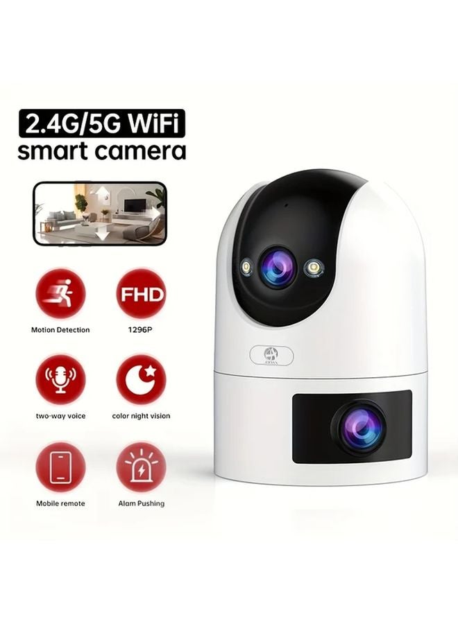 JOOAN Dual Wireless Security Camera UW30 32G 5G WiFi PTZ Tracking 1296P HD Color Night Vision - Image 2