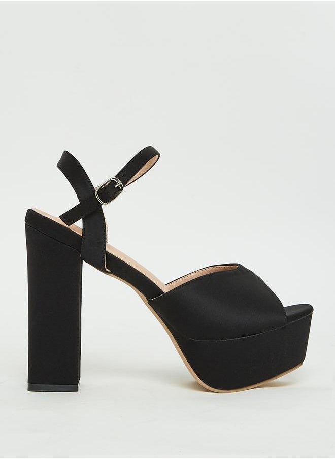 ستايلي صندل بكعب عريض بحزام للكاحل - Image 1