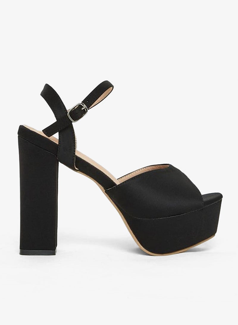 ستايلي صندل بكعب عريض بحزام للكاحل - Image 1