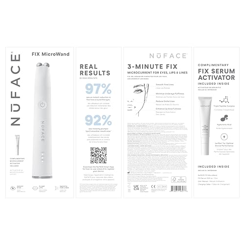 NuFACE FIX MicroWand Microcurrent Facial Device, FDA Cleared - Eyes, Lips & Lines Treatment with Serum Activator - Lip Plumper, Eye Depuffing Wand, Wrinkle & Smile Line Reducer, 3 On-The-Go Modes - Image 2