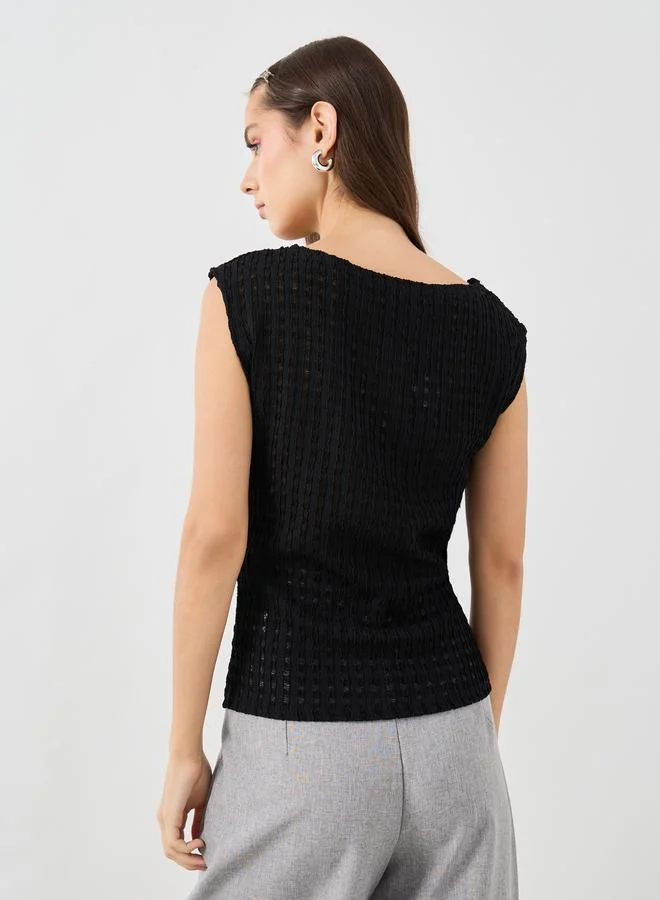 Take Two Take Two Textured Sleeveless Knitted Top