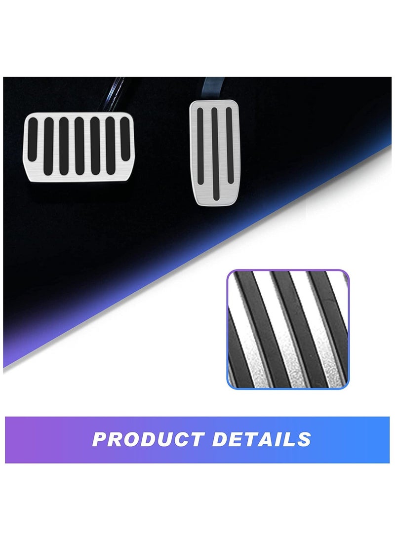 KASTWAVE Tesla Model 3 / Y Foot Pedals, Aluminum Alloy Non-Slip Replacement Accelerator and Brake Pedal, Set of 2(Silver) - Image 5