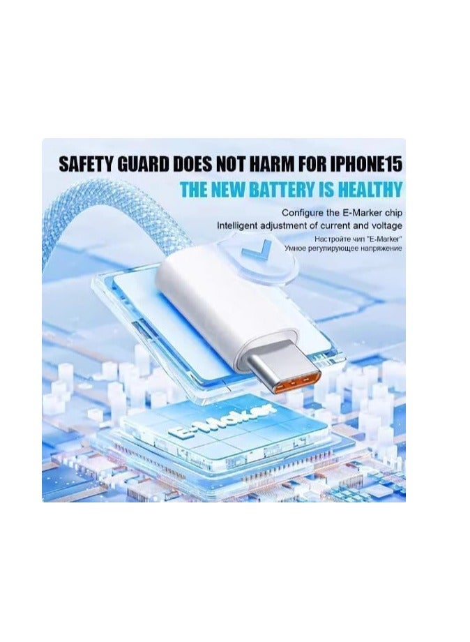 Original USB C Type-C Cable for Apple iPhone 15 Pro Max, 16 Pro Max, Fast Charging, Charger Accessories, 15 Plus, 16, Plus 60W - Image 2