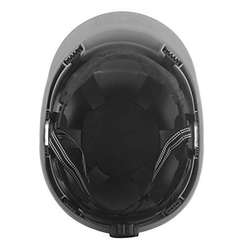 KARAM PN542 Safety Helmet for Men Industrial & Construction Helmet | Ratchet Type Adjustment with Adjustable Chin Strap | Ventilation & Side Slot for Attachment | EN Certified Hard Hat | Apex Grey - Image 5