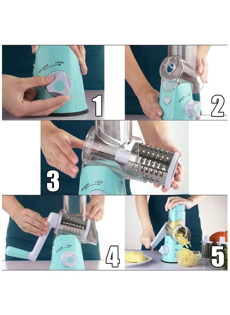 AGD Manual Vegetable Cutter Green/White/Silver  - Image 2