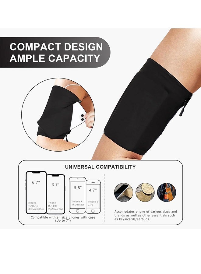 Running Phone Holder,Phone Armband with Larger Storage Space,Sturdy Zipper - Image 2