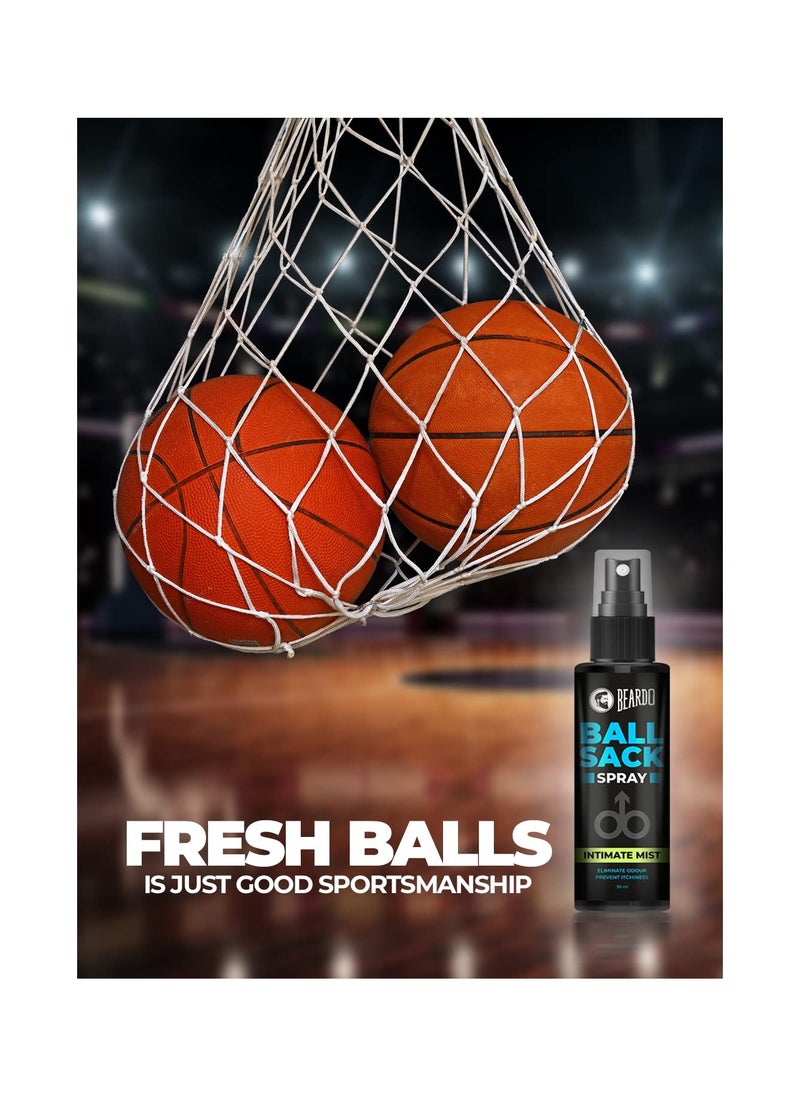 BEARDO - Beardo Ball Sack Spray For Men, 50ml | Intimate Care Spray for Fresh, Clean and Dry Balls | Intimate Hygiene Body Spray for Men; Prevents Odor, itch | Strictly for men Gift for men - Image 1