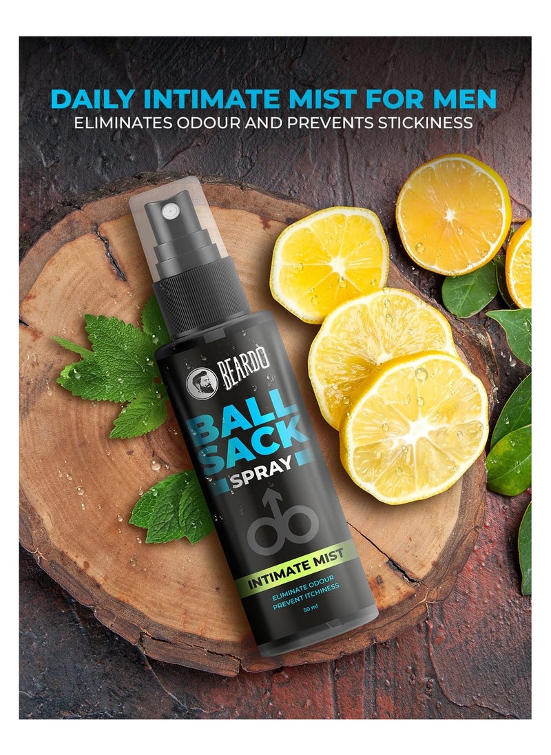 BEARDO - Beardo Ball Sack Spray For Men, 50ml | Intimate Care Spray for Fresh, Clean and Dry Balls | Intimate Hygiene Body Spray for Men; Prevents Odor, itch | Strictly for men Gift for men - Image 1