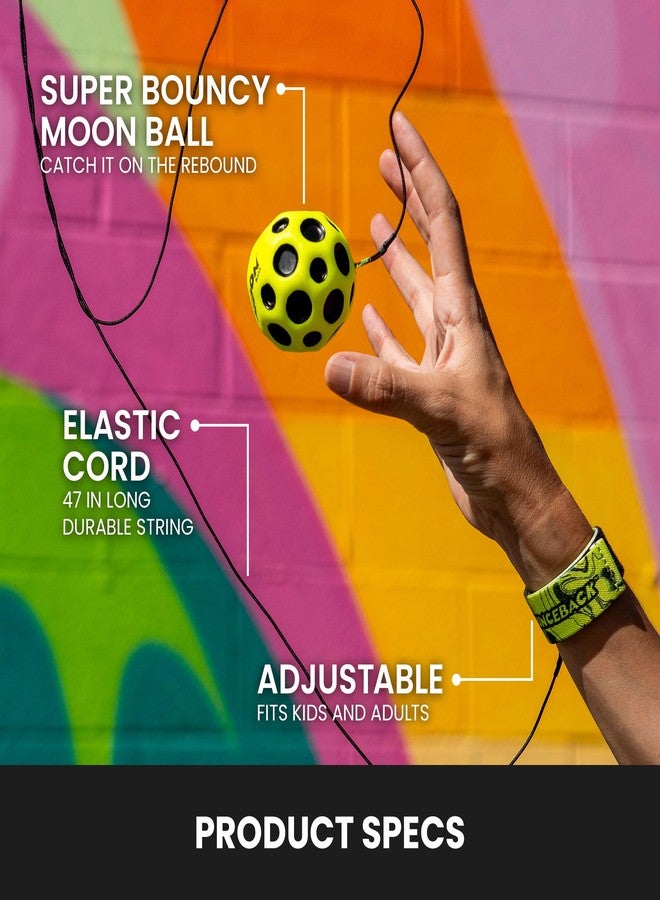 Waboba Bounceback x Returning Moon Ball - Easy To Grip, Yellow - (60 mm), One Size - Image 5