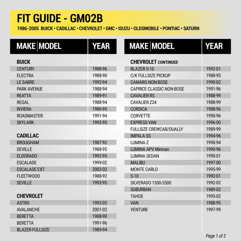 Scosche GM02B Car Stereo Wiring Harness with Crimp Connectors Compatible with Select Non-Amplified 1986-2005 General Motors Vehicles - Check Vehicle List in Images to Verify Your Model - Image 3