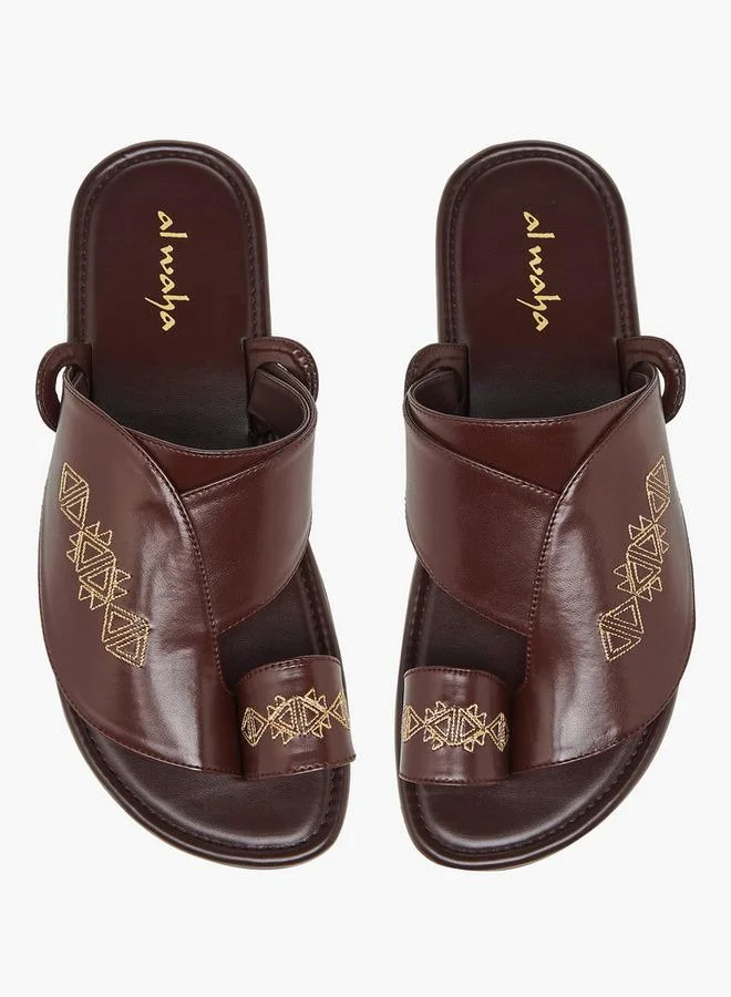 Al Waha Men Embroidered Arabic Sandals