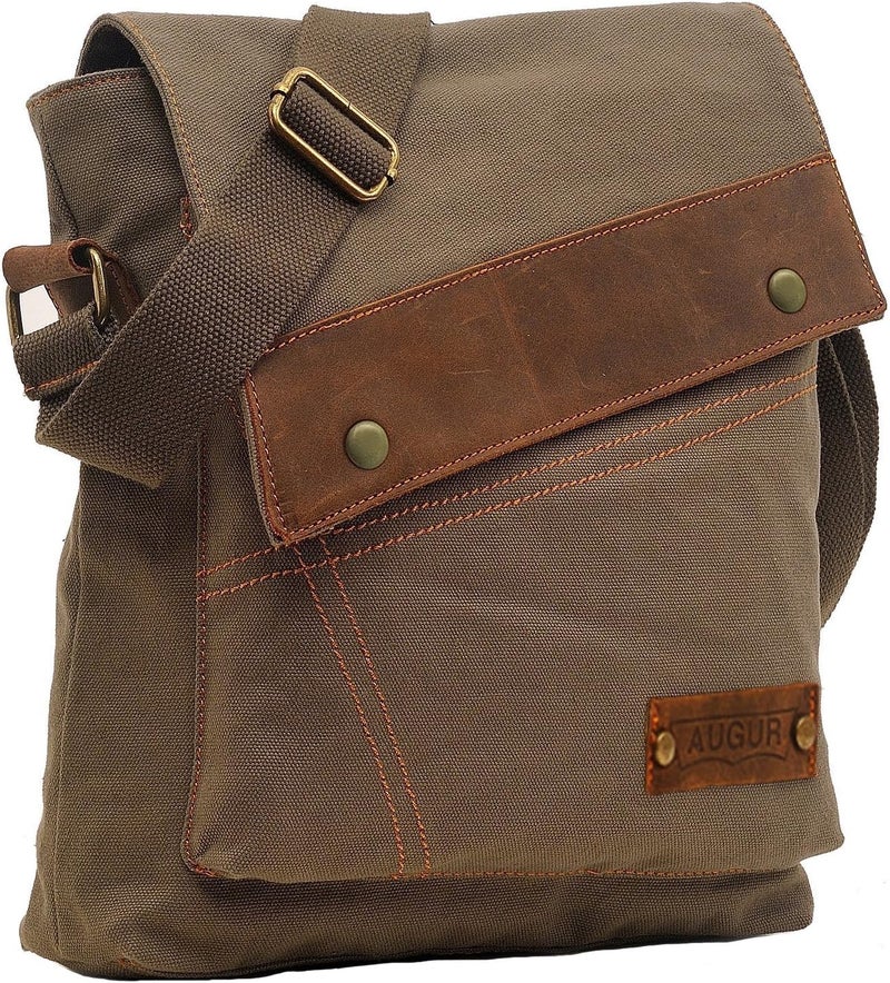 AIBAG Messenger Bag, Vintage Small Canvas Shoulder Bag Crossbody Purse - Image 3