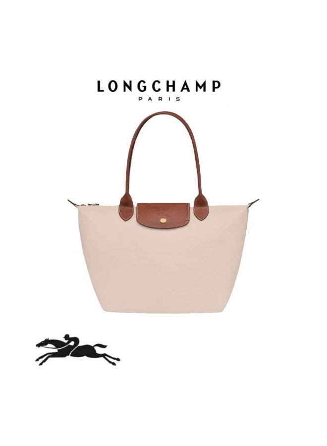 Longchamp Women's Large Camera Bags, Handbags,Shoulder Bags, Paper White - Recycled Canvas Classic Style - Image 1