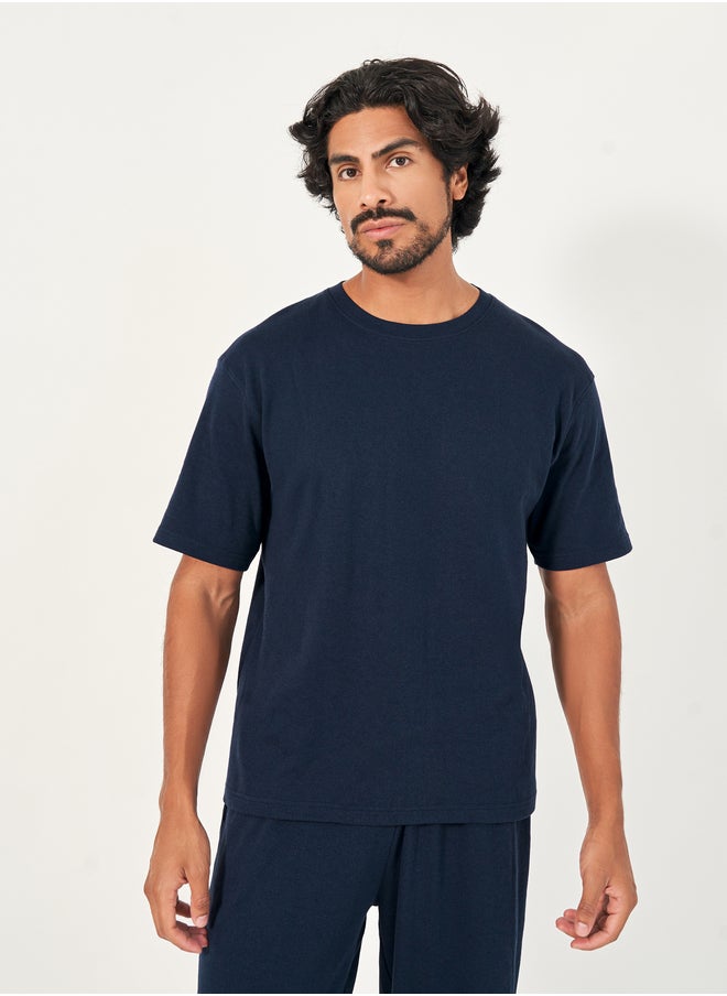 Styli Styli Back Print Oversized T-Shirt and Open Hem Interlock Joggers Co-Ords  - Image 3