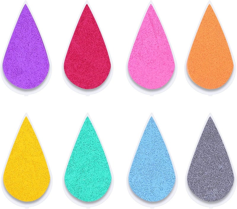 YPSelected Petal Ink Pads for Rubber Stamps Waterdrop Shaped Stamp Pads with 8 Assorted Colors (Set 1002) - Image 3
