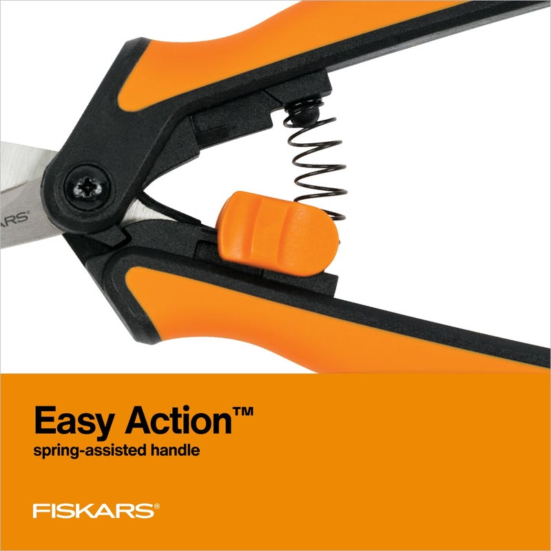 Fiskars 6" Pruning Scissors for Flower Stems, Herbs, Buds, and Small Plants, Garden Snips with Stainless Steel Blades, Gardening Trimmers with Comfortable Handle - Image 4