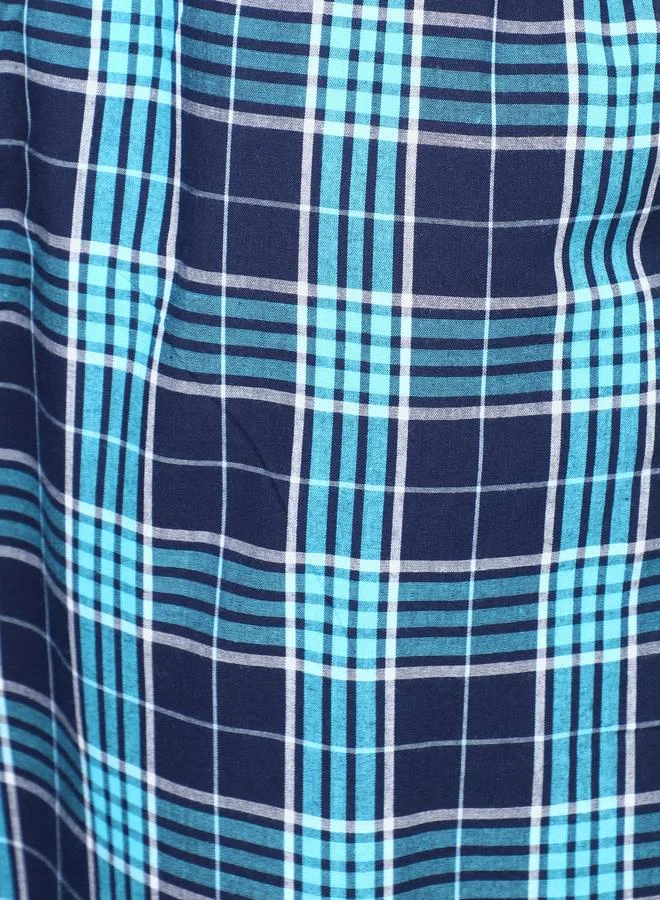 victor and jane Victor and Jane Solid Short Sleeve T-Shirt and Checked Pyjama Set
