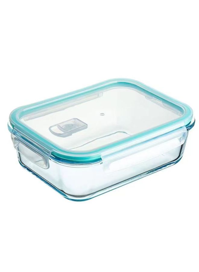 Heat Resistant Glass Lunch Box High Borosilicate Material Microwave Oven Safe Sealed Food Grade Preservation Container For Adults-Specifications:It Is Clear That The Large Length Is 1040ml  - Image 1
