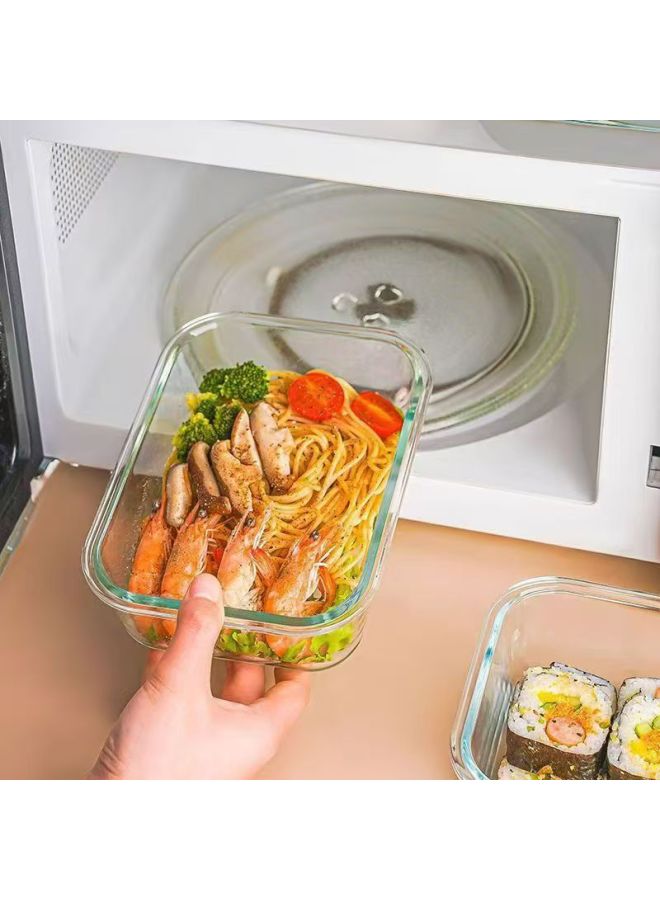 Heat Resistant Glass Lunch Box High Borosilicate Material Microwave Oven Safe Sealed Food Grade Preservation Container For Adults-Specifications:It Is Clear That The Large Length Is 1040ml  - Image 4