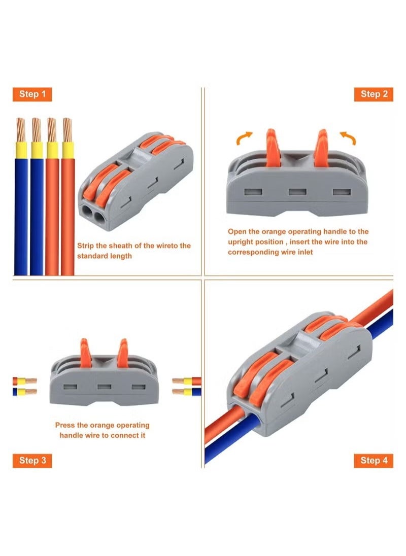 Realfrog 30-Piece Splicing Wire Connectors Assortment Pack with 2 and 3 Circuit Inline Splices, 28-12 AWG  - Image 2