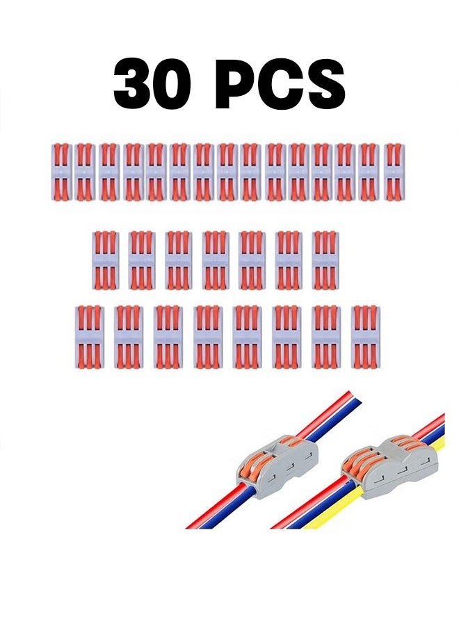 Realfrog 30-Piece Splicing Wire Connectors Assortment Pack with 2 and 3 Circuit Inline Splices, 28-12 AWG  - Image 1