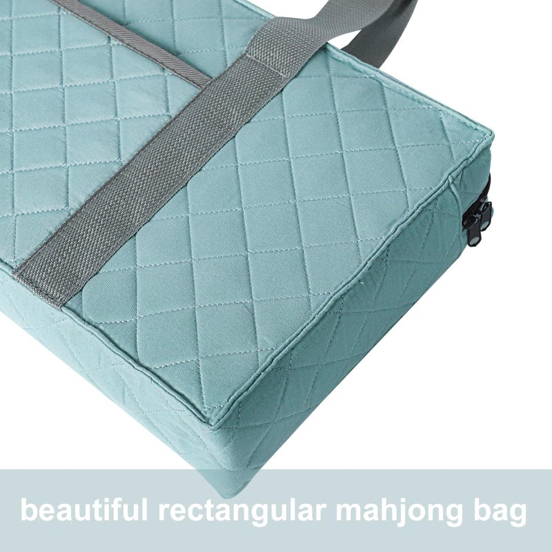 ZGME American Mahjong Set,166 White Tiles with Blue Rectangular Bag and Accessories,4 All-in-One Mahjong Racks with Pushers,Complete Western Mahjong Set - Image 4