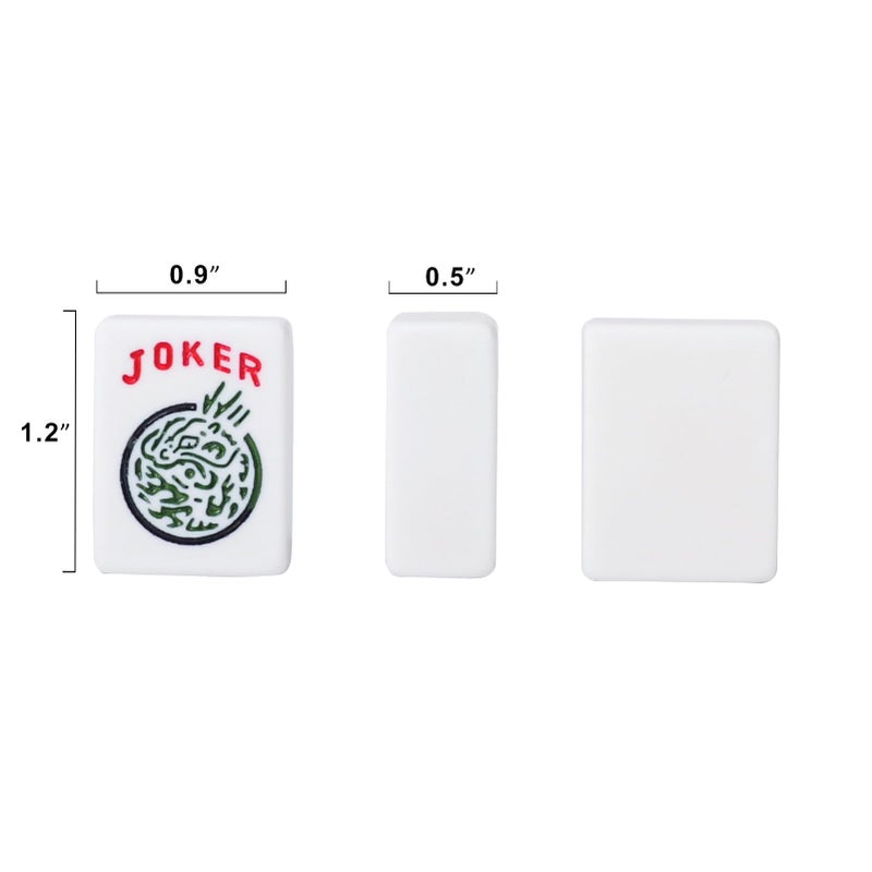 ZGME American Mahjong Set,166 White Tiles with Blue Rectangular Bag and Accessories,4 All-in-One Mahjong Racks with Pushers,Complete Western Mahjong Set - Image 2