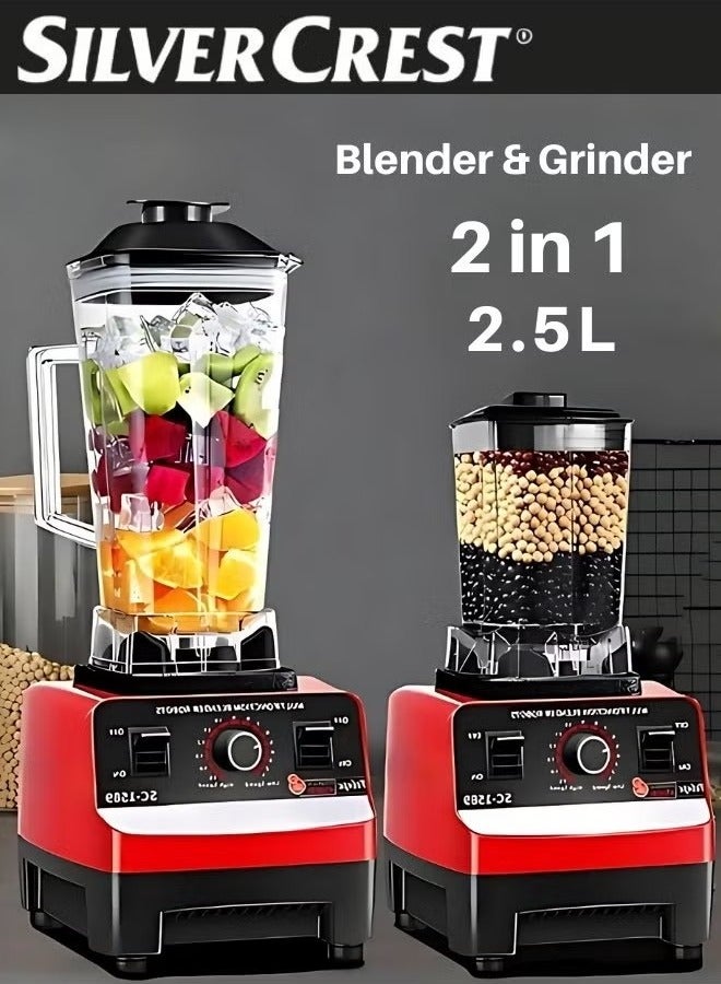 SILVER CREST 2 in 1 Multi-Function Electric Blender With Grain Grinder, 2.5L Capacity, 5500 Watts Power - Image 2