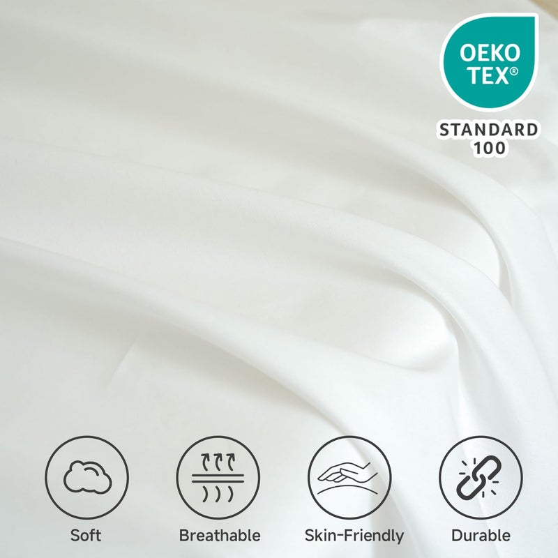 Simple&Opulence French Linen Bed Skirt With Classic 14 Inch Drop Dust Ruffle  Tailored Draped Premium Natural Flax Cotton Blend Basic Dust Easy Fit Breathable Farmhouse Bedding (King  Basic Linen) - Image 2