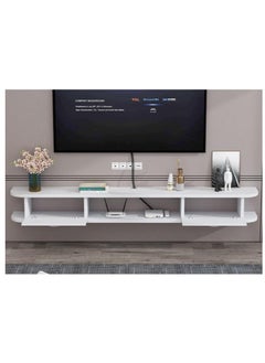 Golden TV Floating Shelf TV Wall Shelves Floating TV Stand Component Shelf, Bedroom Solid Wood Wall-Mounted TV Cabinet (120CM)  - Image 3