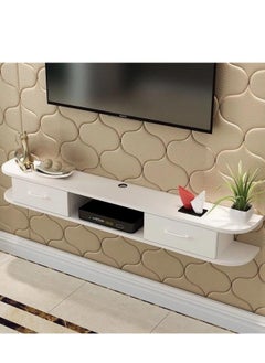 Golden TV Floating Shelf TV Wall Shelves Floating TV Stand Component Shelf, Bedroom Solid Wood Wall-Mounted TV Cabinet (120CM)  - Image 4
