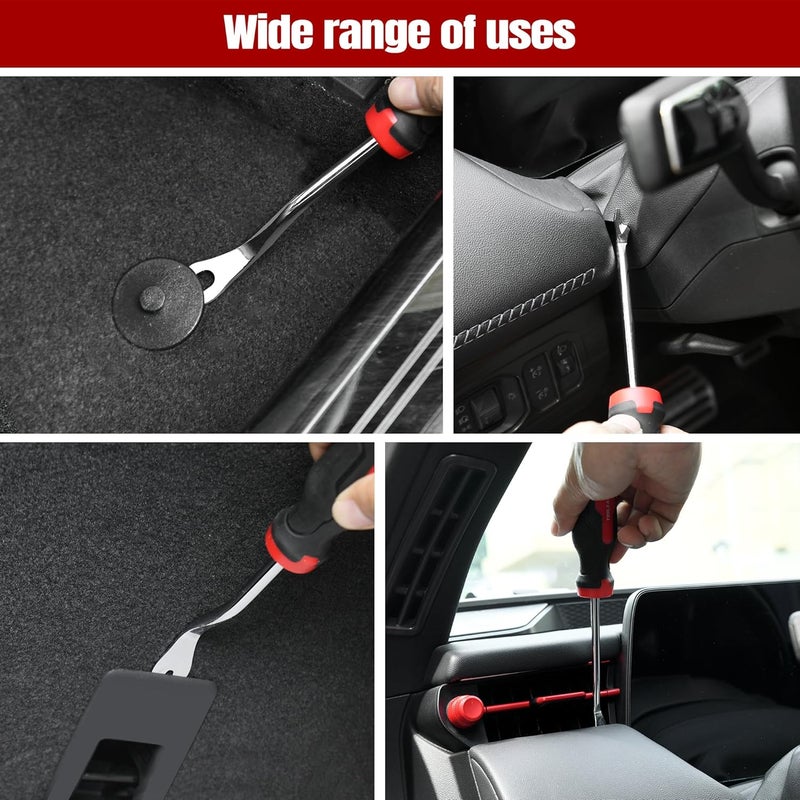 TOOLEAGUE 6Pcs Auto Upholstery Trim Panel Removal Tool Set,Car Trim Removal Tool Pry, Fastener Remover Tool Kit with Storage Bag - Image 5
