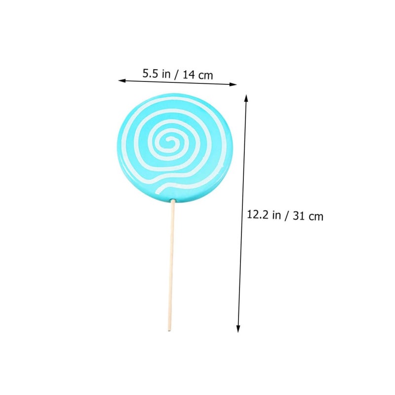 Realistic Large Blue Lollipop Decorations For Photography Props Birthday Wedding Party Events - Image 3