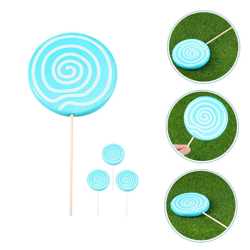 Realistic Large Blue Lollipop Decorations For Photography Props Birthday Wedding Party Events - Image 4