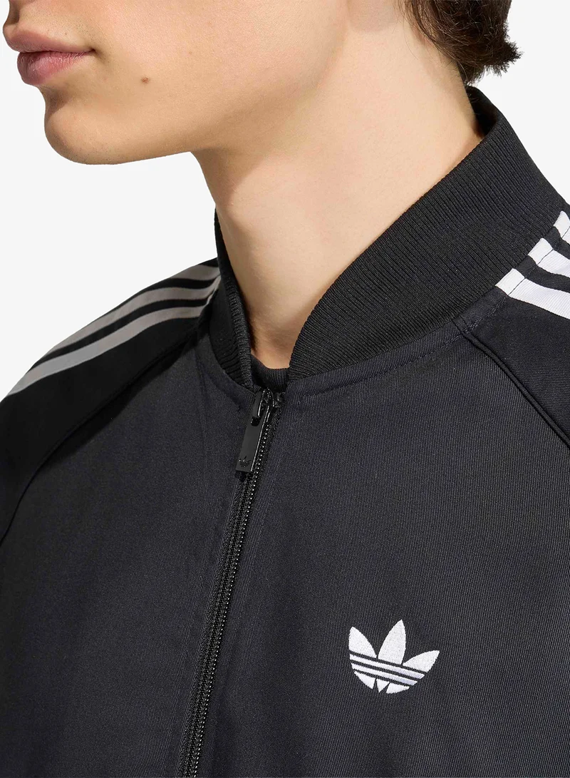 Adidas Originals BLACK Superstar Adicolor Twill Track Top for Men | Best Price UAE