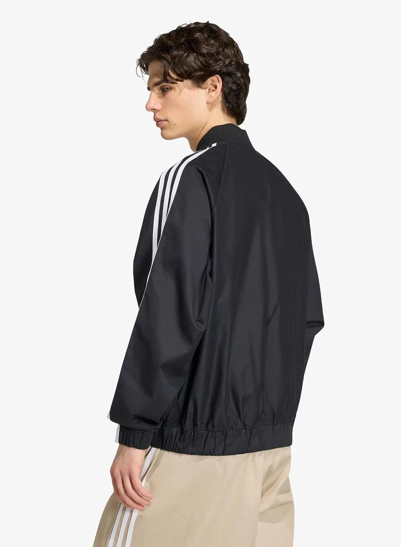Adidas Originals BLACK Superstar Adicolor Twill Track Top for Men | Best Price UAE