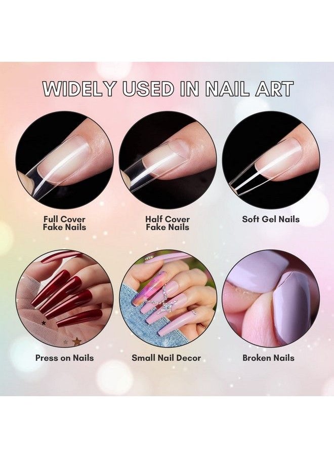 MAKARTT - Super Strong Nail Glue For Acrylic Nails Press On Nails Professional Nail Adhesive Bond Nail Tips Glue For Stick On Nails Long Lasting Nail Glue For Fake Nails Broken Nails Repair 007Oz 40Pcs - Image 1