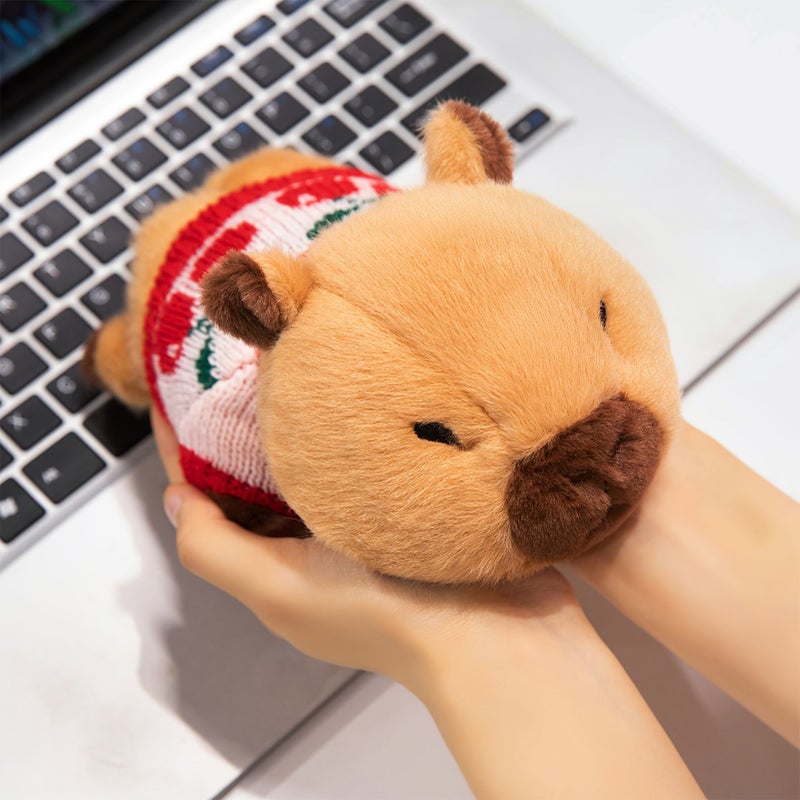 Adorable Capybara Plushies Dressed Up Perfect Halloween New Year Valentine Gifts Soft Stuffed Animals Red Love - Image 5
