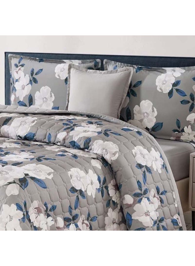Sofia | Compressed flowered sheared bedding set 6 pieces 240 * 220 cm - Image 4